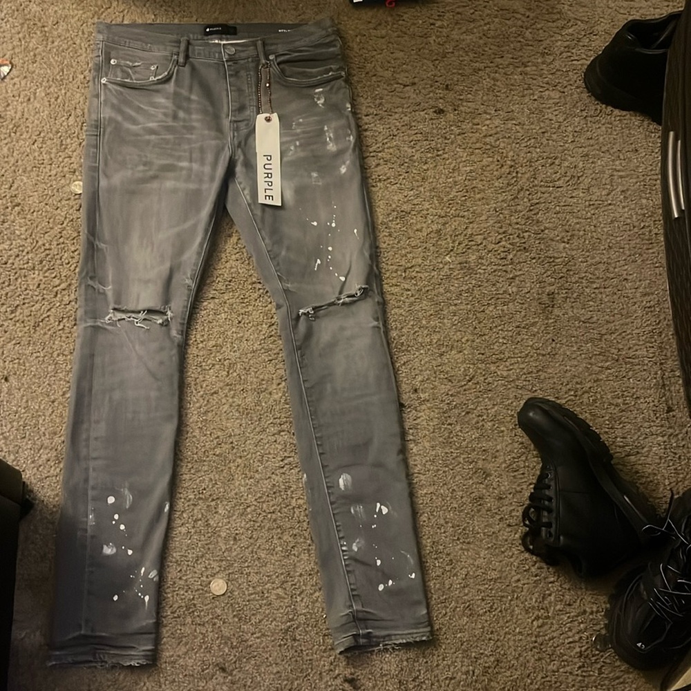purple jeans grey size 31